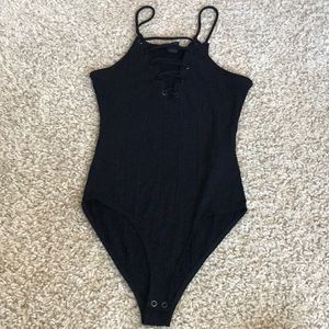 Size S, forever 21 strapped black bodysuit